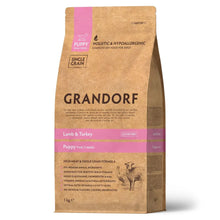 Įkelti vaizdą į galerijos rodinį, Grandorf Ėriena ir Kalakutiena - sausas maistas VISŲ VEISLIŲ ŠUNIUKAMS 1kg