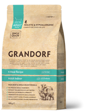 Įkelti vaizdą į galerijos rodinį, Grandorf 4-ios Mėsos - sausas maistas SUAUGUSIOMS NAMINĖMS KATĖMS 400g