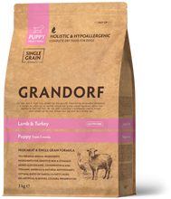 Įkelti vaizdą į galerijos rodinį, Grandorf Ėriena ir Kalakutiena - sausas maistas VISŲ VEISLIŲ ŠUNIUKAMS 3kg
