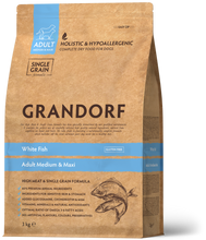Įkelti vaizdą į galerijos rodinį, Grandorf Balta Žuvis - SUAUGUSIEMS VIDUTINIŲ IR DIDELIŲ VEISLIŲ ŠUNIMS, 3kg
