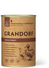 Įkelti vaizdą į galerijos rodinį, Grandorf šunų konservai su ANTIENA IR KALAKUTIENA, 400g