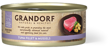 Įkelti vaizdą į galerijos rodinį, Grandorf kačių konservai su TUNO FILE IR MIDIJOMIS