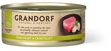 Įkelti vaizdą į galerijos rodinį, Grandorf kačių konservai su TUNO IR KRABŲ FILE