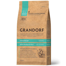 Įkelti vaizdą į galerijos rodinį, Grandorf 4-ios Mėsos - sausas maistas SUAUGUSIEMS VIDUTINIŲ IR DIDELIŲ VEISLIŲ ŠUNIMS 10kg